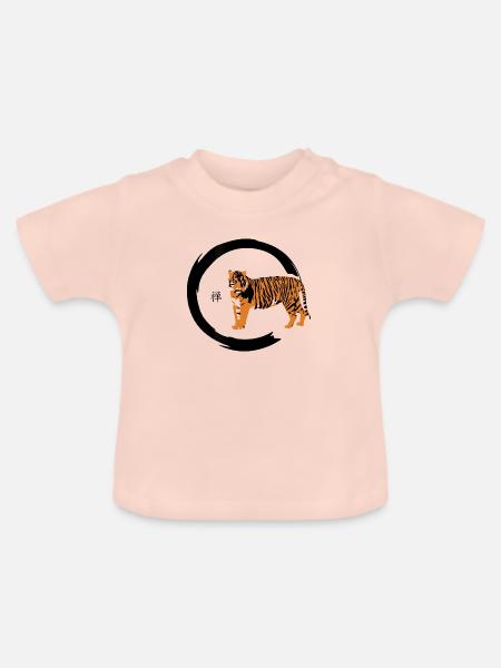 Zen Tiger - Baby Bio-T-Shirt mit Rundhals - Kristallrosa