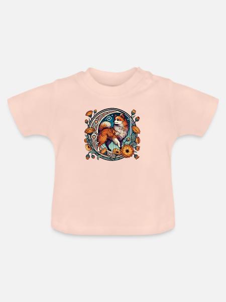 Pommern - Baby Bio-T-Shirt mit Rundhals - Kristallrosa