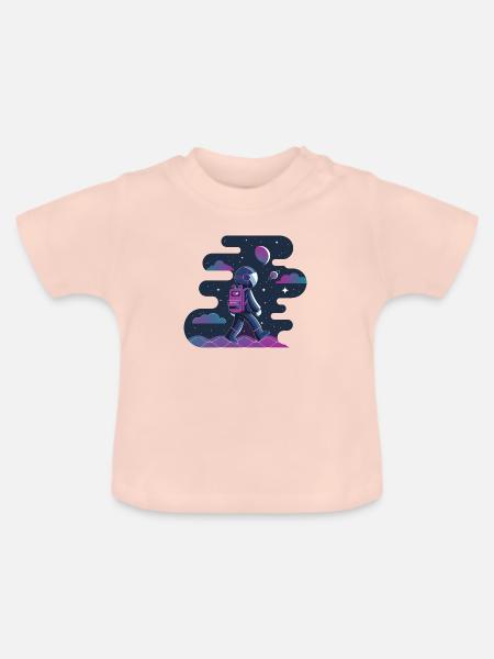 Himmlischer Wanderer - Baby Bio-T-Shirt mit Rundhals - Kristallrosa