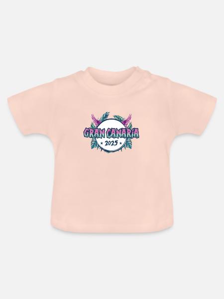 Gran Canaria 2025 Urlaub - Baby Bio-T-Shirt mit Rundhals - Kristallrosa