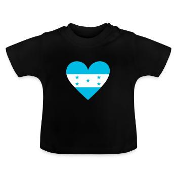 Honduras Heart - Baby Bio-T-Shirt mit Rundhals - Schwarz - Vorne