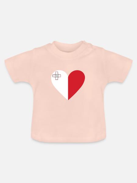 Malta Heart - Baby Bio-T-Shirt mit Rundhals - Kristallrosa