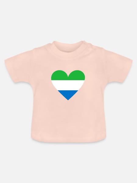 Sierra Leone Heart - Baby Bio-T-Shirt mit Rundhals - Kristallrosa