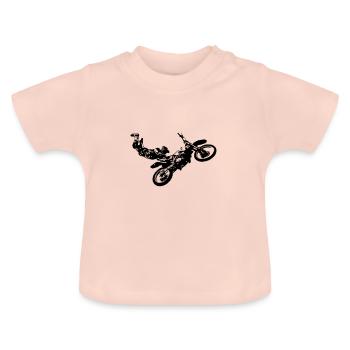 La Moto ! - T-shirt bio col rond Bébé - rose cristal - Devant