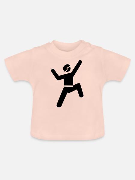 klettern - Baby Bio-T-Shirt mit Rundhals - Kristallrosa