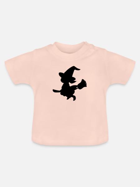 Kleine Hexe - Baby Bio-T-Shirt mit Rundhals - Kristallrosa