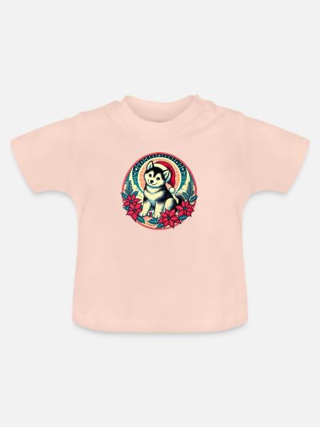 Alaskan Malamute - Baby Bio-T-Shirt mit Rundhals - Kristallrosa