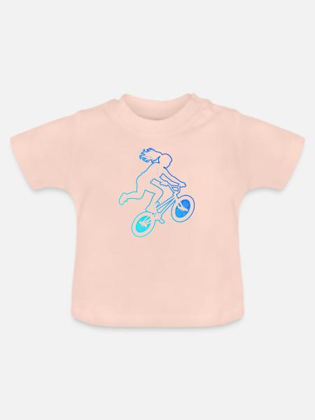 BMX-Racing Geschenkidee für die Freestyle-Fahrerin - Baby Bio-T-Shirt mit Rundhals - Kristallrosa