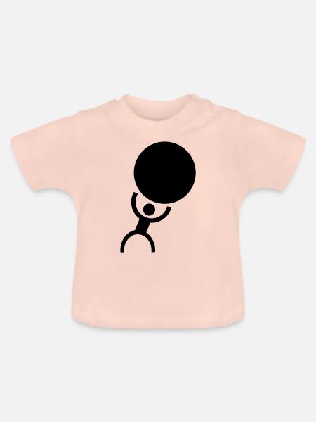 Strong Men - Baby Bio-T-Shirt mit Rundhals - Kristallrosa