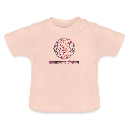Sahasrara Kronenchakra Bunt Yoga Chakra Motiv - Baby Bio-T-Shirt mit Rundhals