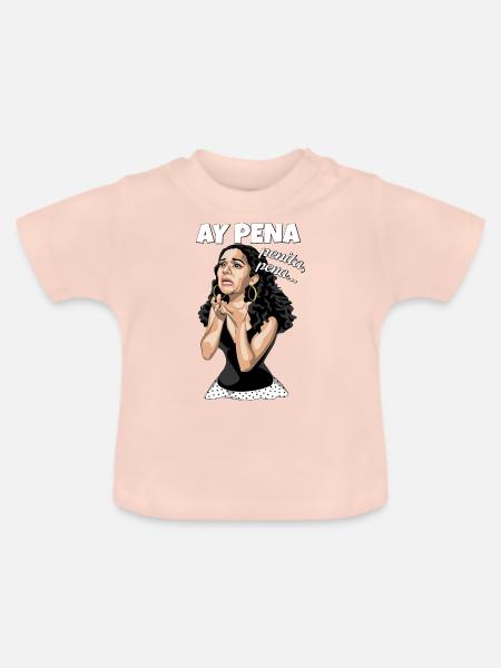 Oh Schande, Schande, Schande - Baby Bio-T-Shirt mit Rundhals - Kristallrosa