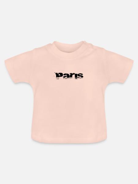 paris - Baby Bio-T-Shirt mit Rundhals - Kristallrosa