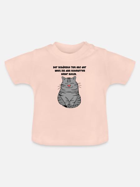 Für alle Katzenfreunde - Baby Bio-T-Shirt mit Rundhals - Kristallrosa