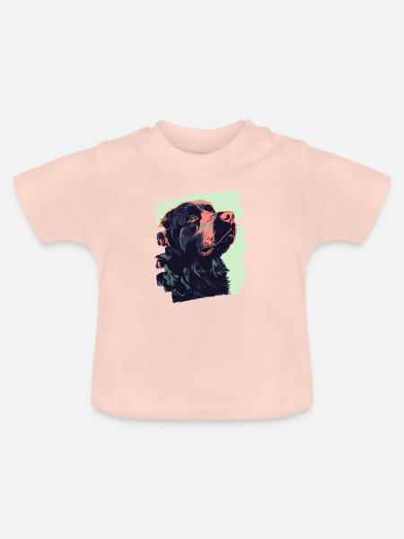 Neufundländer - Baby Bio-T-Shirt mit Rundhals - Kristallrosa