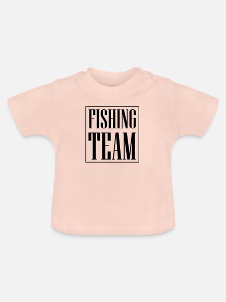 Fishing Team - Baby Bio-T-Shirt mit Rundhals - Kristallrosa