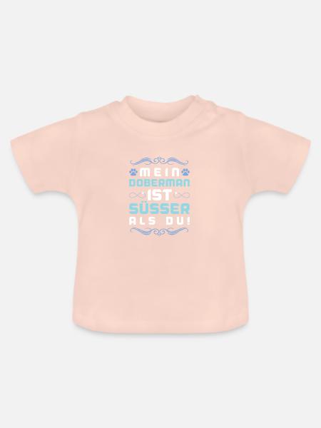 doberman hund spruch - Baby Bio-T-Shirt mit Rundhals - Kristallrosa