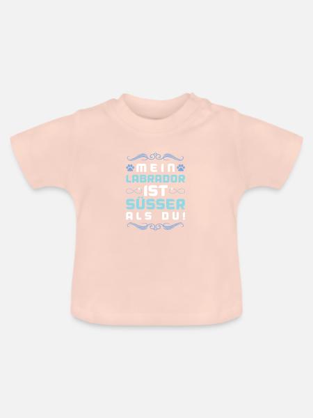 labrador hund spruch - Baby Bio-T-Shirt mit Rundhals - Kristallrosa