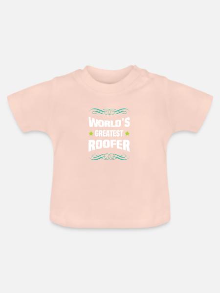 Weltbester Dachdecker - Baby Bio-T-Shirt mit Rundhals - Kristallrosa
