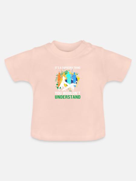 Capoeira - Baby Bio-T-Shirt mit Rundhals - Kristallrosa