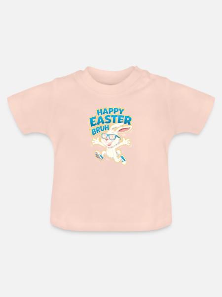 Easter Bruh Bunny Sunglasses - Baby Bio-T-Shirt mit Rundhals - Kristallrosa