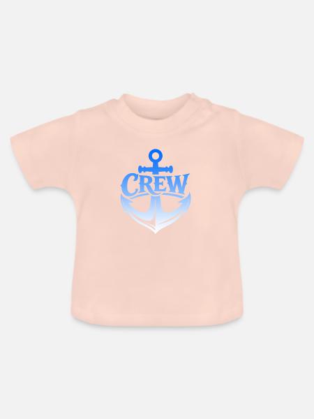 Anker Crew Nautik Emblem - Baby Bio-T-Shirt mit Rundhals - Kristallrosa