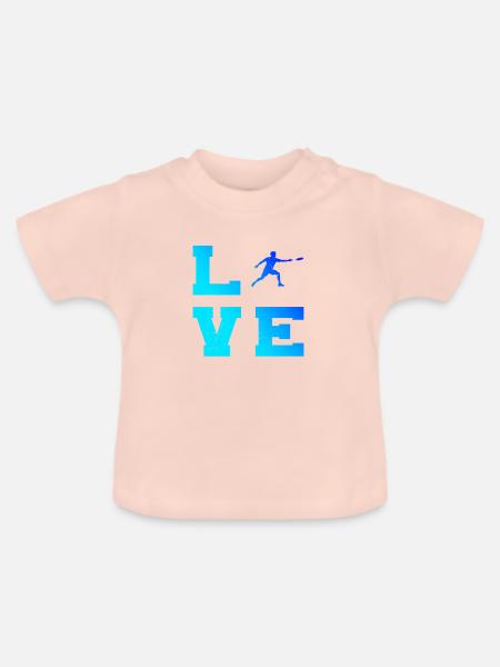Scheibensport Geschenkidee für der Frisbee-Spieler - Baby Bio-T-Shirt mit Rundhals - Kristallrosa