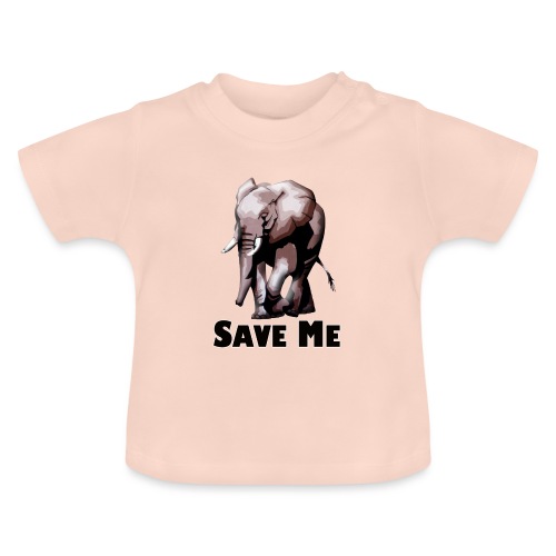 Elefant - SAVE ME - Baby Bio-T-Shirt mit Rundhals