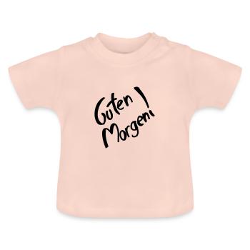 427 guten Morgen - Baby Bio-T-Shirt mit Rundhals - Kristallrosa - Vorne