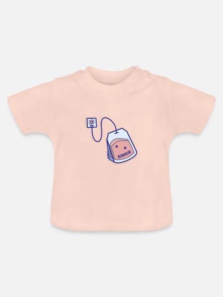 Bonheur Teebeutel - Baby Bio-T-Shirt mit Rundhals - Kristallrosa