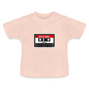 Cassette rétro - Mixtape d’enfance - T-shirt bio col rond Bébé - rose cristal - Devant