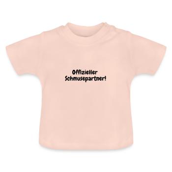 Offizieller Schmusepartner - Baby Bio-T-Shirt mit Rundhals - Kristallrosa - Vorne