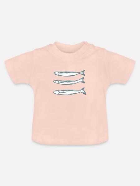 Sprotten 4,Fische,angeln,Design,Geschenk,cool,chic - Baby Bio-T-Shirt mit Rundhals - Kristallrosa