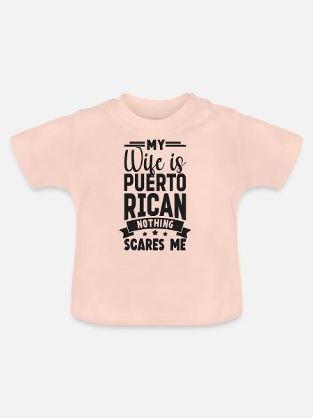Puerto Rico - Baby Bio-T-Shirt mit Rundhals - Kristallrosa