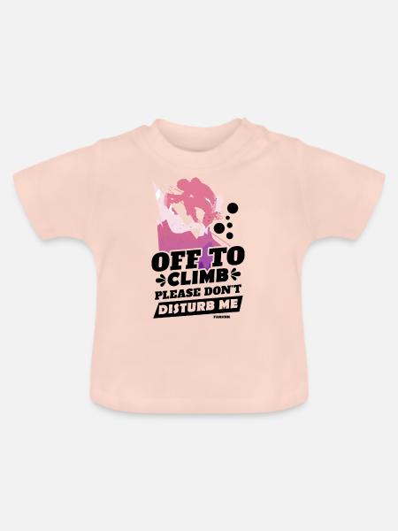 Klettern - Baby Bio-T-Shirt mit Rundhals - Kristallrosa