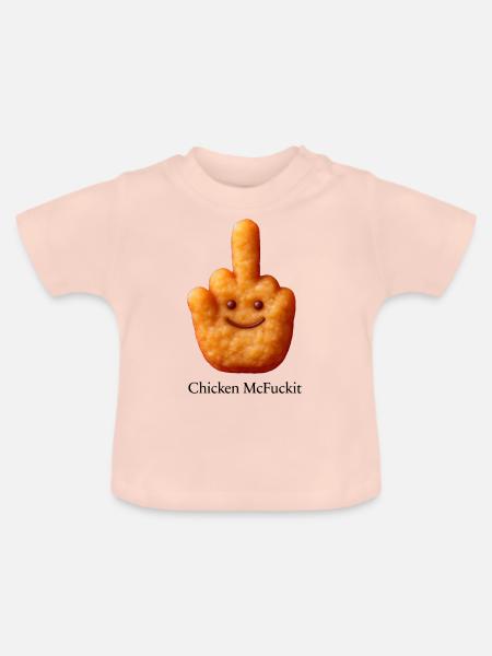 Chicken McFuckit - Baby Bio-T-Shirt mit Rundhals - Kristallrosa