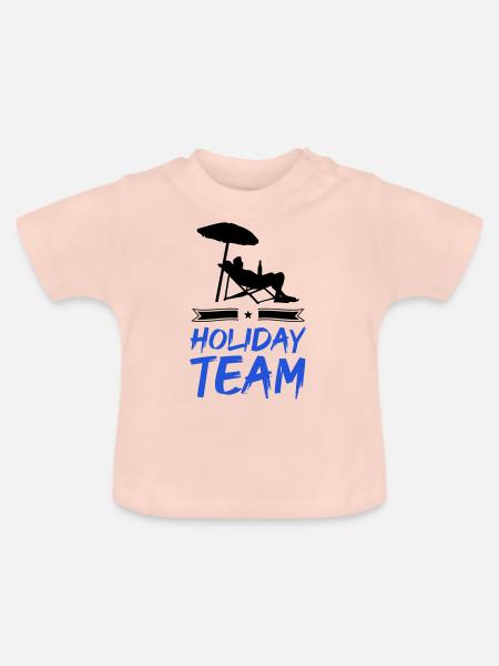 holiday team - Baby Bio-T-Shirt mit Rundhals - Kristallrosa