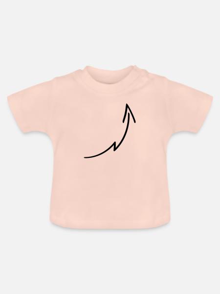 Arrow Design - Baby Bio-T-Shirt mit Rundhals - Kristallrosa