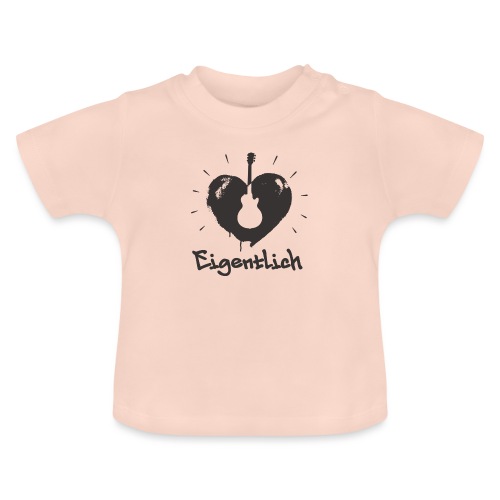 Eigentlich Lo schwarz - Baby Bio-T-Shirt mit Rundhals