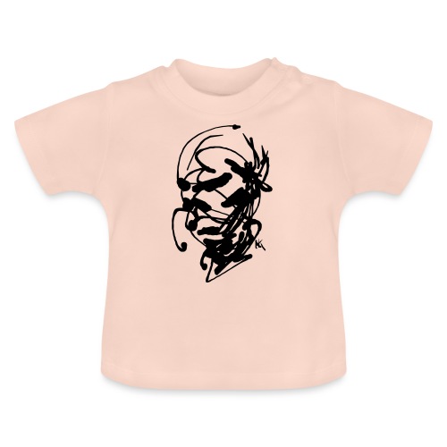 face - Baby Organic T-Shirt with Round Neck