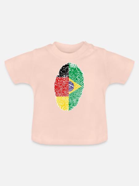 Deutschland und Brasilien - Baby Bio-T-Shirt mit Rundhals - Kristallrosa