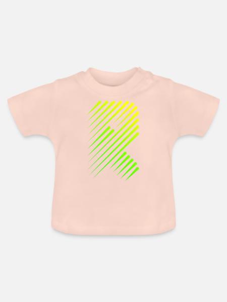 "R" - Baby Bio-T-Shirt mit Rundhals - Kristallrosa