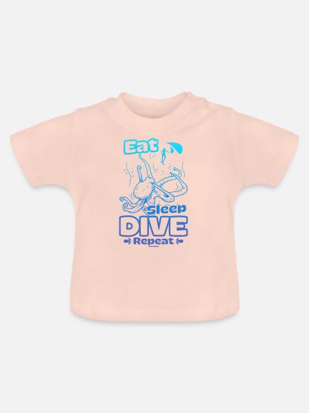 Tauchen - Baby Bio-T-Shirt mit Rundhals - Kristallrosa