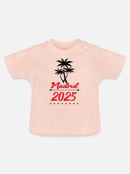 madrid 2025 - Baby Bio-T-Shirt mit Rundhals - Kristallrosa