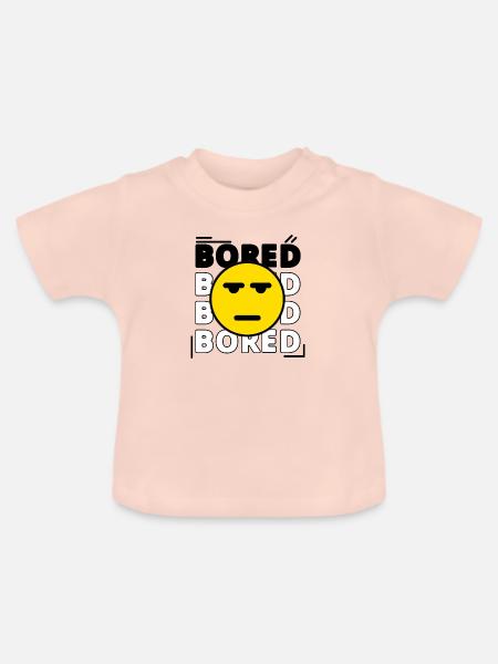Gelangweiltes Gesicht - Baby Bio-T-Shirt mit Rundhals - Kristallrosa