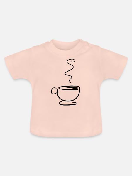 Kaffee - Baby Bio-T-Shirt mit Rundhals - Kristallrosa