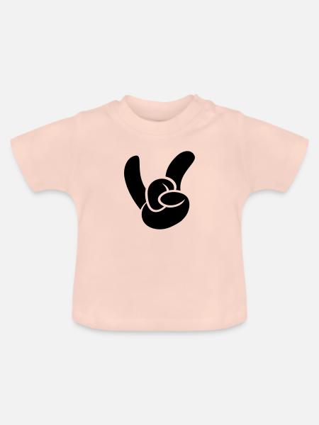 Rock on! - Baby Bio-T-Shirt mit Rundhals - Kristallrosa