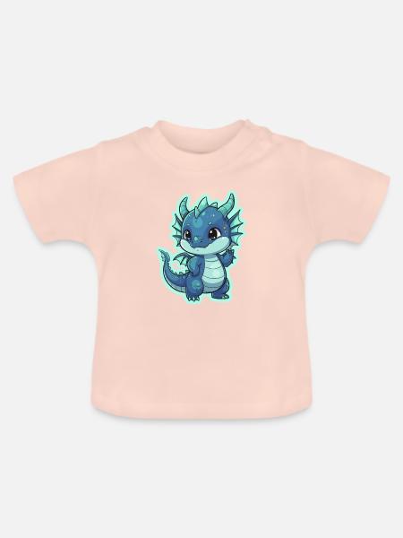 Kleiner Drachentraum - Baby Bio-T-Shirt mit Rundhals - Kristallrosa