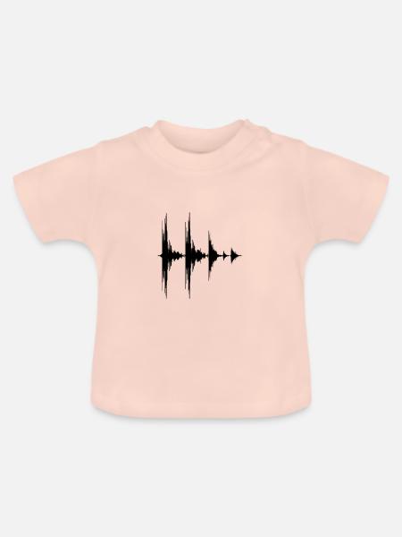 Peaks / Sound - Baby Bio-T-Shirt mit Rundhals - Kristallrosa