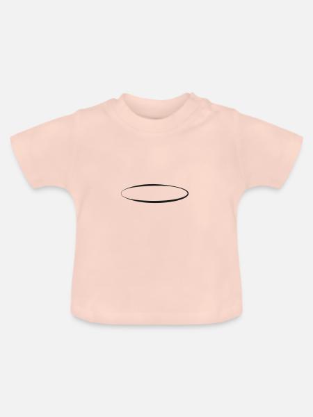 Ovaler Kreis - Baby Bio-T-Shirt mit Rundhals - Kristallrosa
