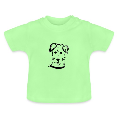 piesek a jpg - Ekologiczna koszulka niemowlęca z okrągłym dekoltem
